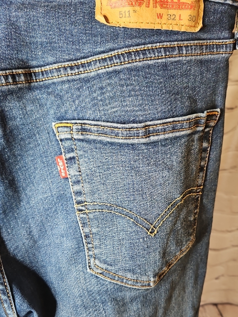 Men's Levi's® 511™ Slim Fit Flex Jeans Blue Medium Wash Size 32x30 - Picture 4 of 8